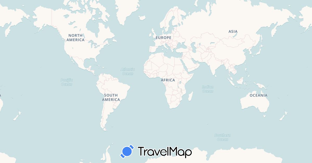 TravelMap itinerary: driving, plane, day 1, day 2, day 3, day 4, day 5, day 6 in Ireland, United States (Europe, North America)